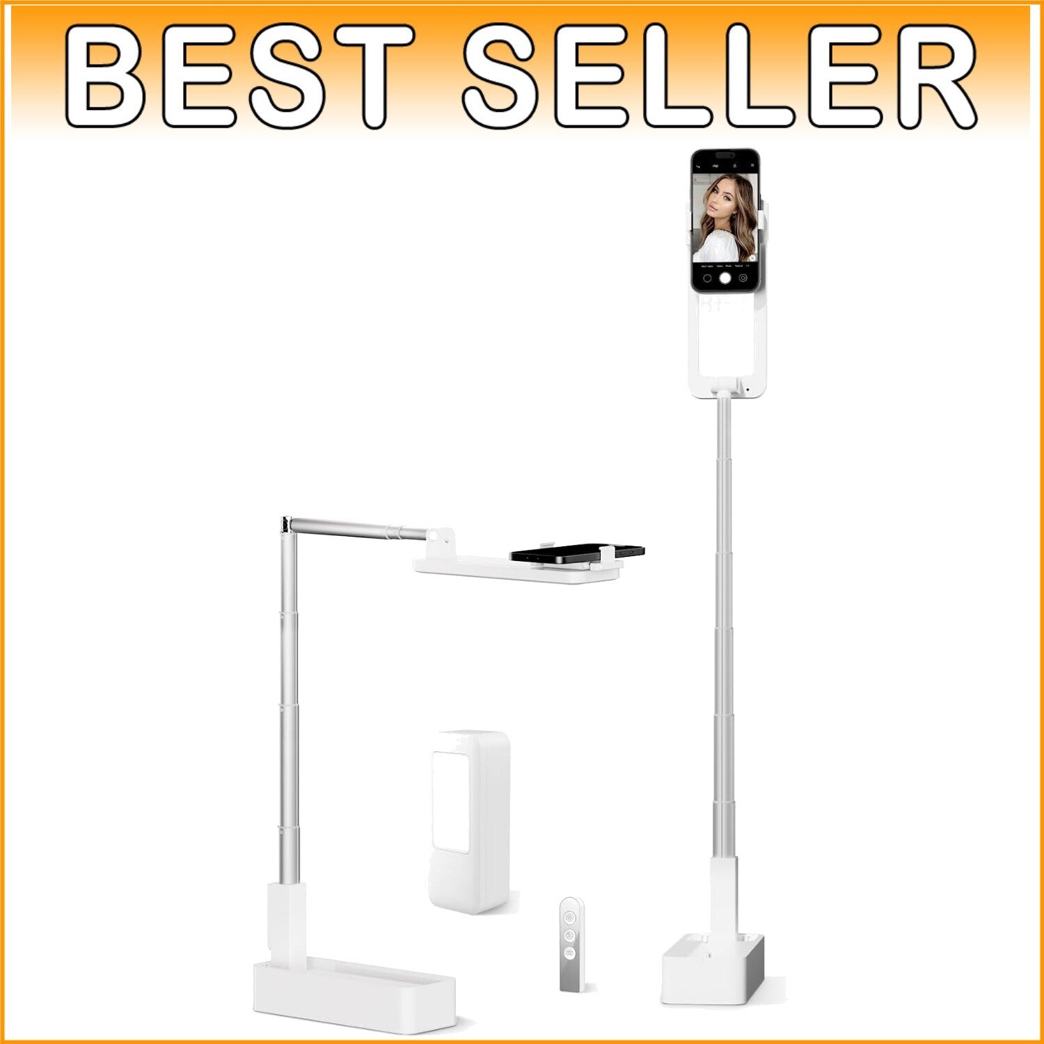 Multi-Purpose Phone Stand with Anti-Slip Base - Ideal for Live Streaming & Calls