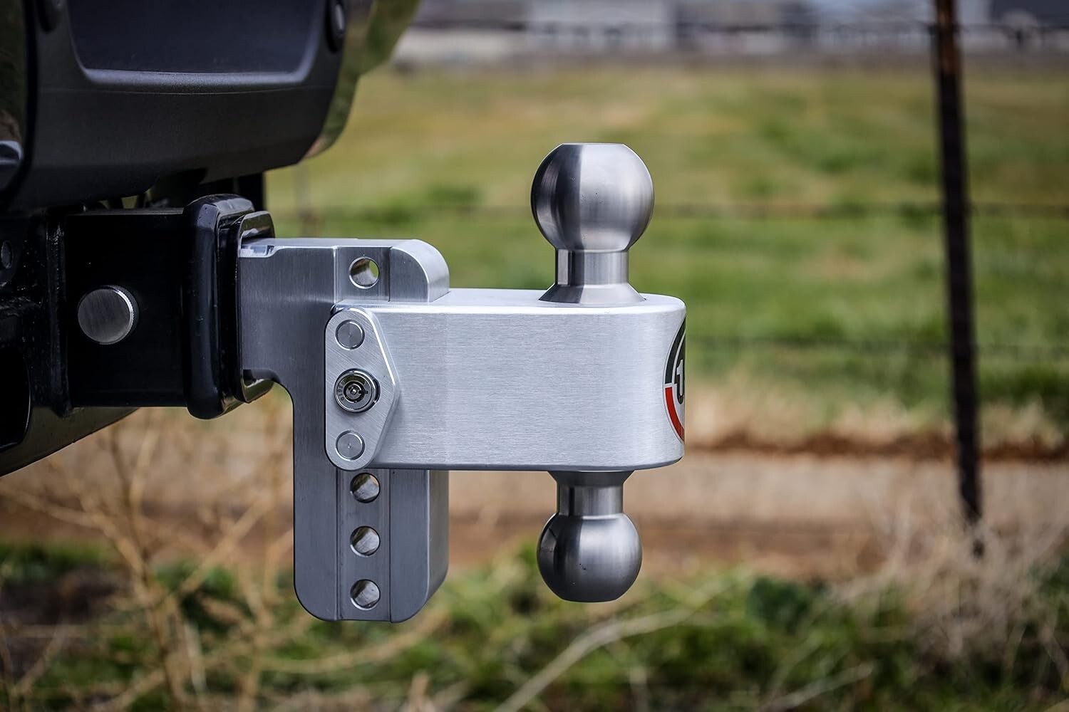 10" Adjustable Drop Hitch with Stainless Steel Tow Balls - Heavy-Duty Towing