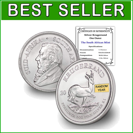 Elegant 1 oz South African Silver Krugerrand Coin - Proof with High Reflectivity