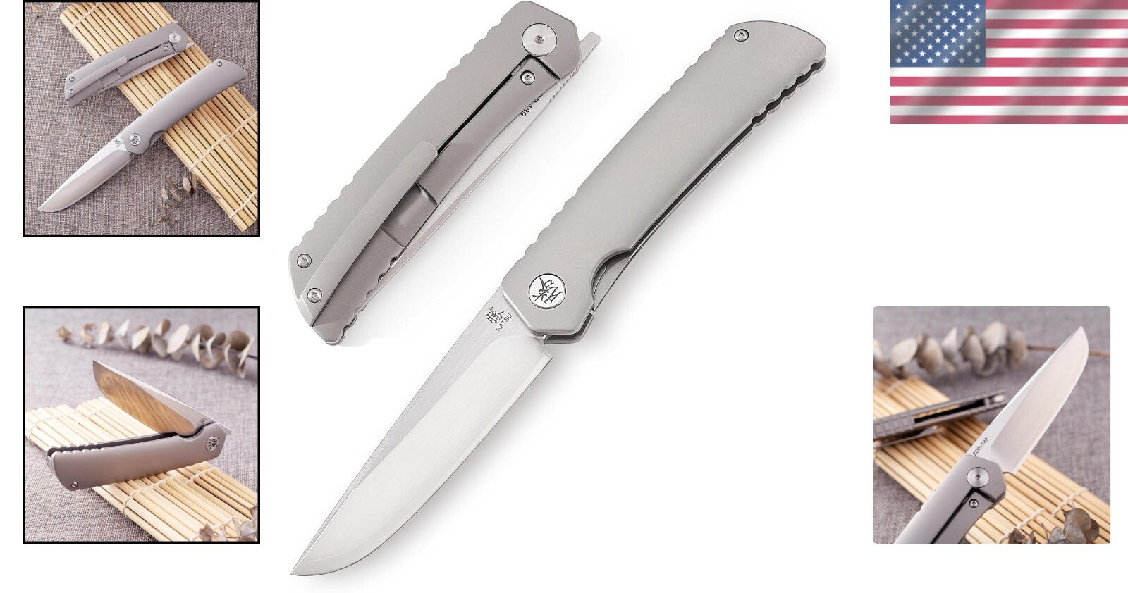 Premium Folding Pocket Knife with ZDP-189 Steel & Titanium Handle - 4.5 Inches