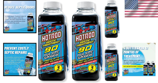 Cost-Effective Liquid Septic Treatment – 12 Month Supply for Odor-Free Systems