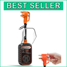 Load image into Gallery viewer, 30A to 50A RV Power Adapter with LED Indicator &amp; Waterproof Design for Campers