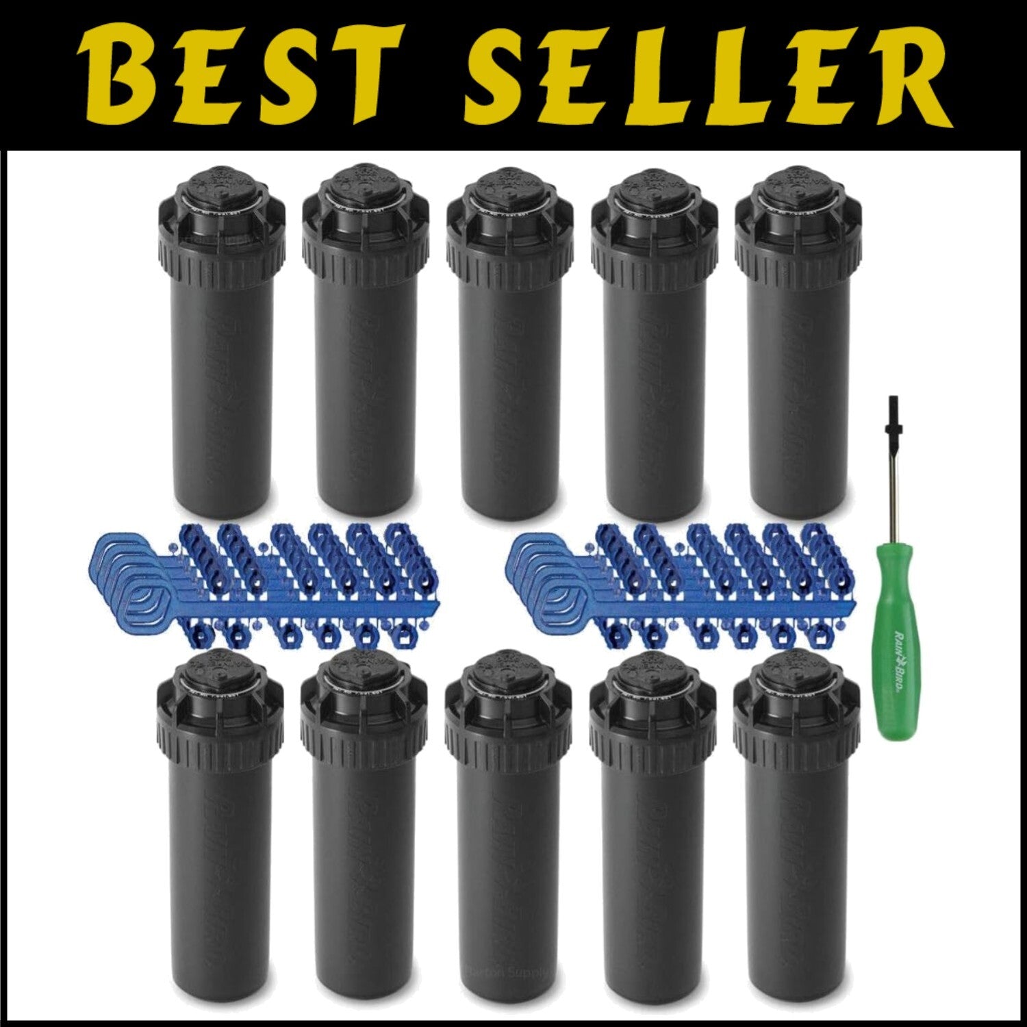 Durable 5000 Series Lawn Sprinklers - Adjustable 40-360° Coverage, 10 Units