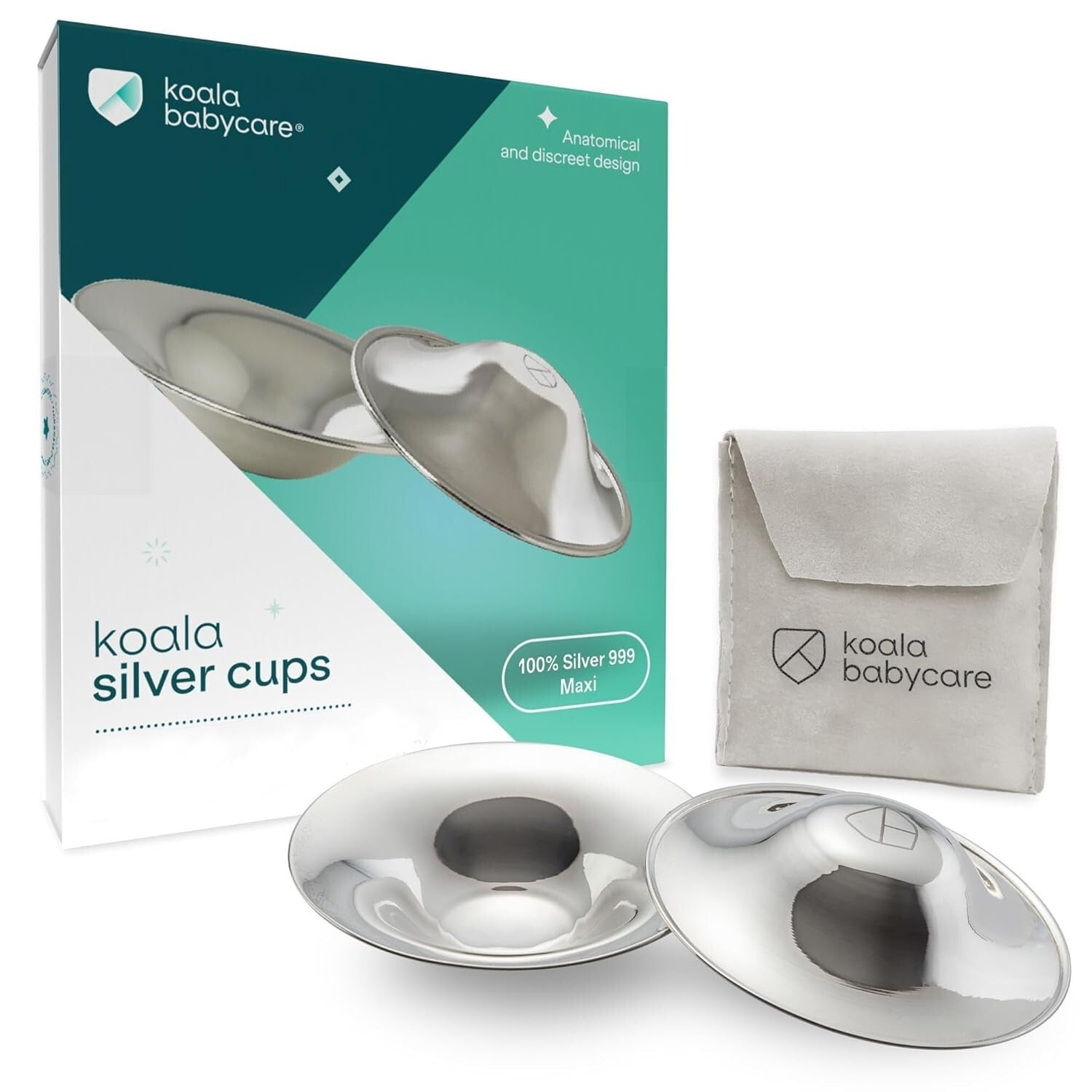 Maxi Silver Nipple Shields for Nursing - Soothe and Protect Cracked Nipples