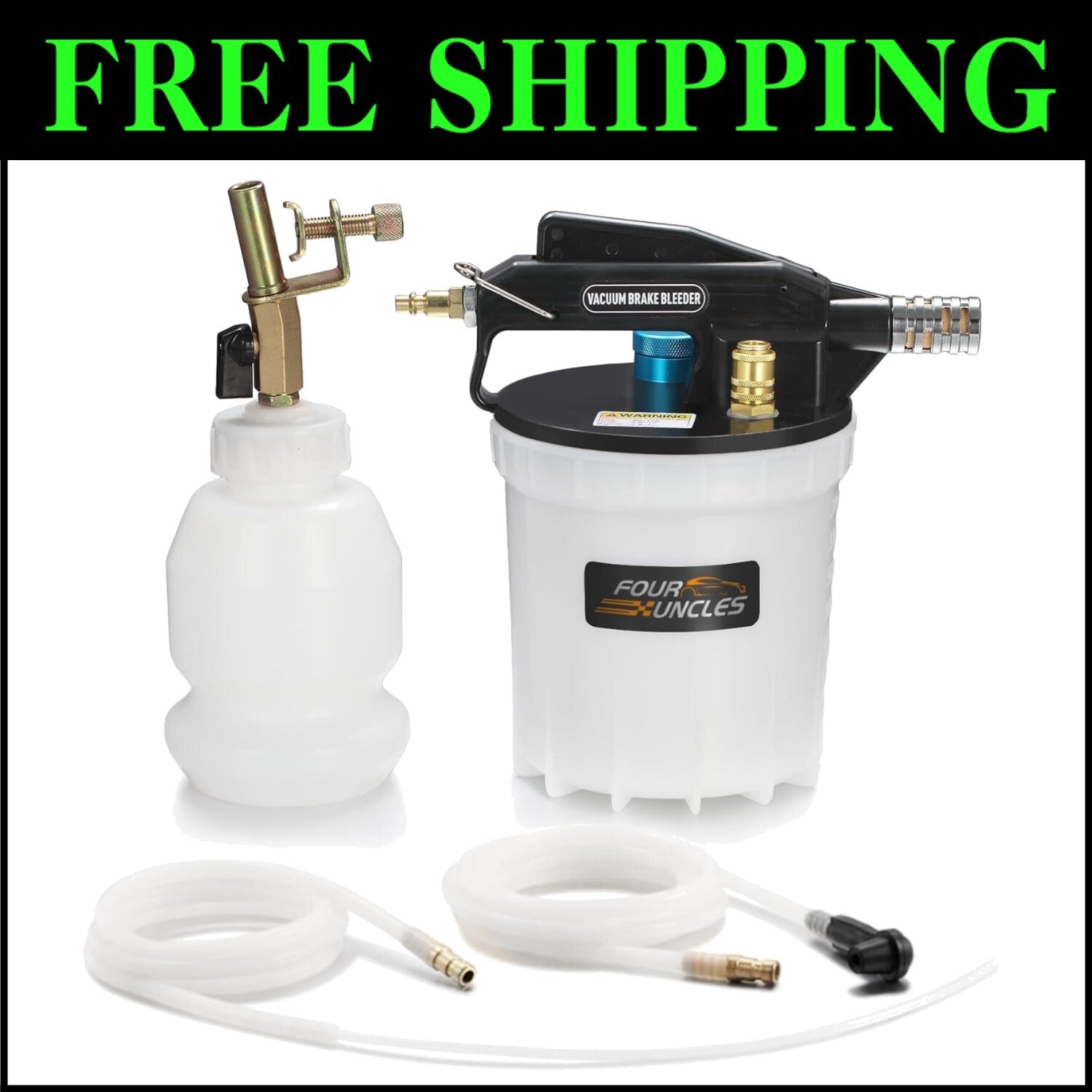 Compact 2L Vacuum Pump Kit for Quieter Brake Fluid Extraction & Refilling