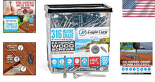Load image into Gallery viewer, 316 Marine Grade Stainless Steel Wood Screws - 350 Pack for Coastal Projects