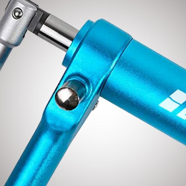 Efficient 16-Pc Brake Caliper Piston Tool with Magnetic Pins & Adjustable Handle