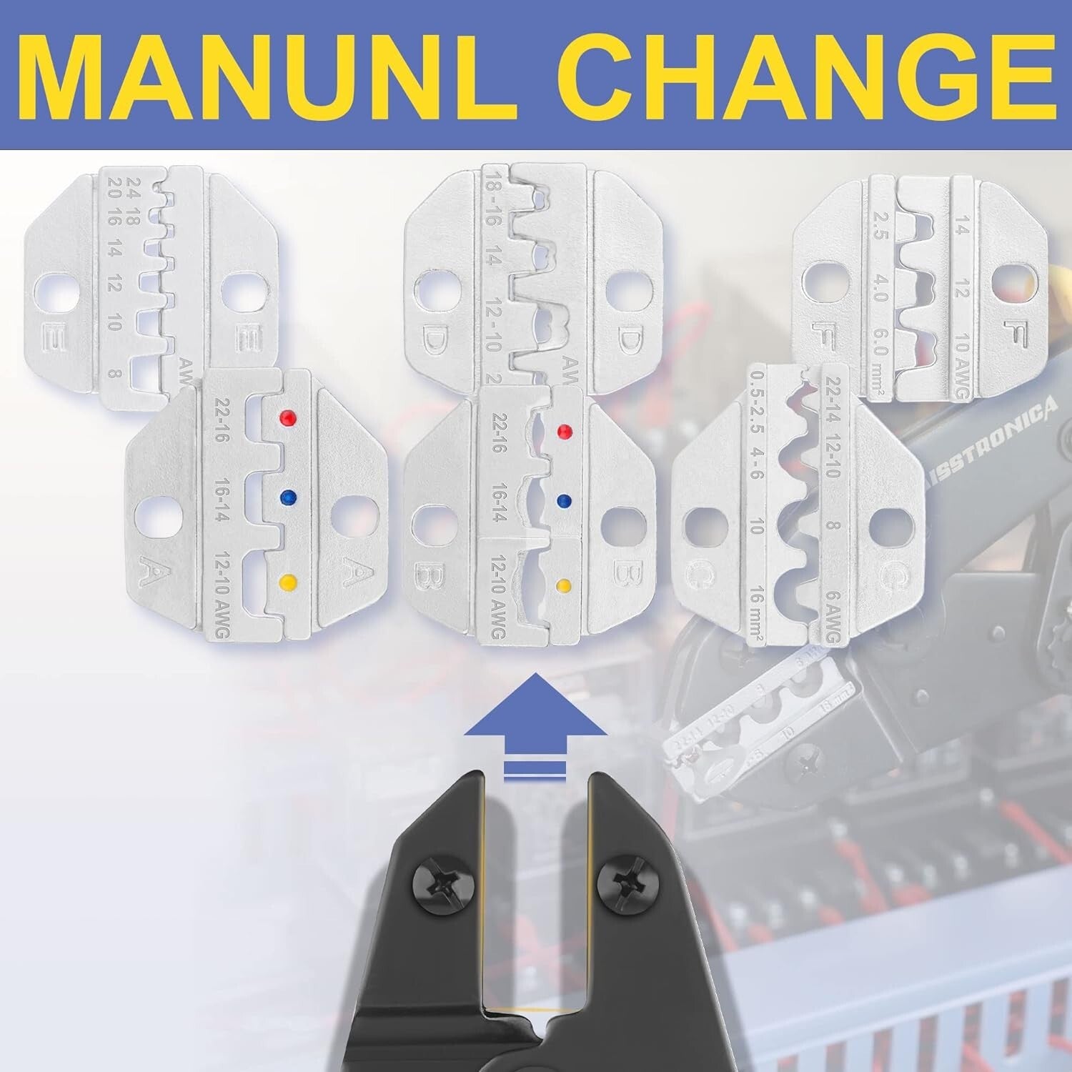 Ergonomic 6-Piece Crimping Tool Kit - Precision Tools for Wiring Projects