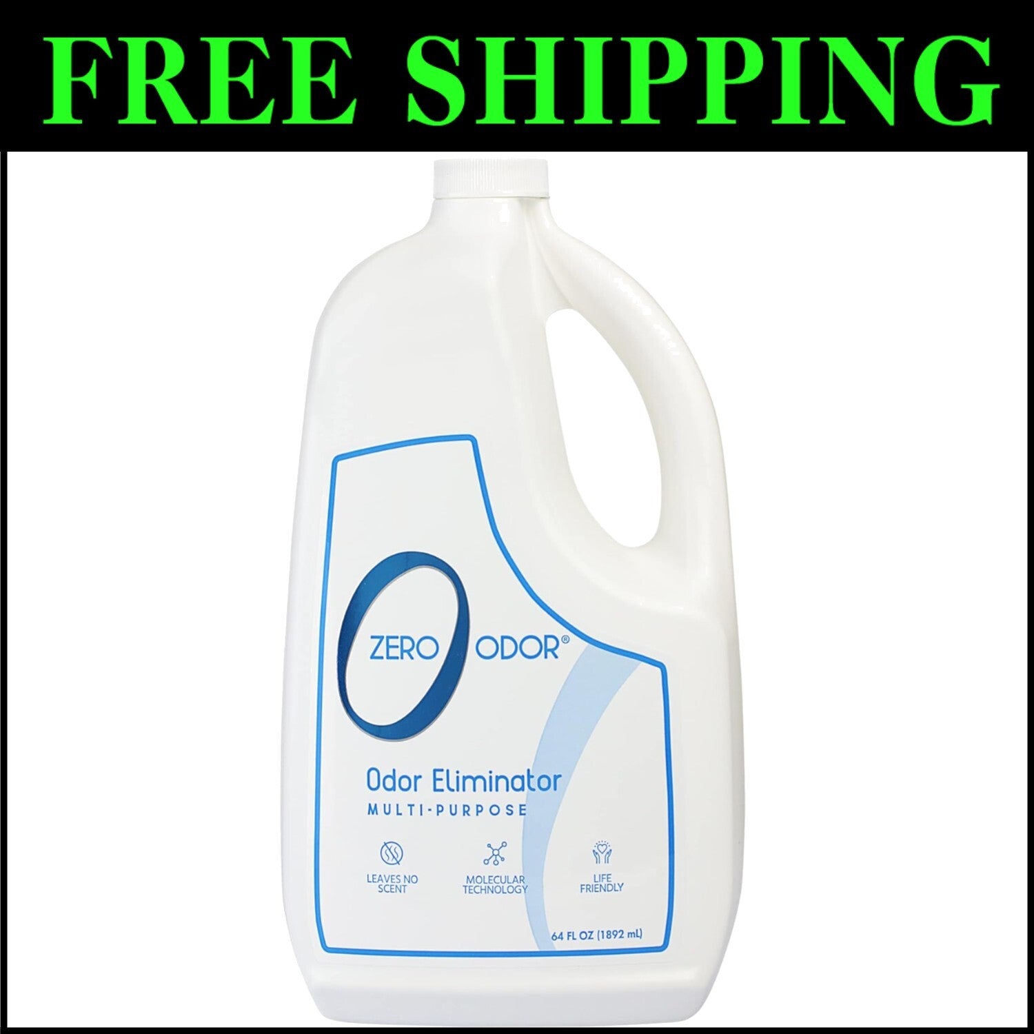 Versatile Unscented Odor Neutralizer Spray - Eliminate Smoke & Pet Odors, 64oz