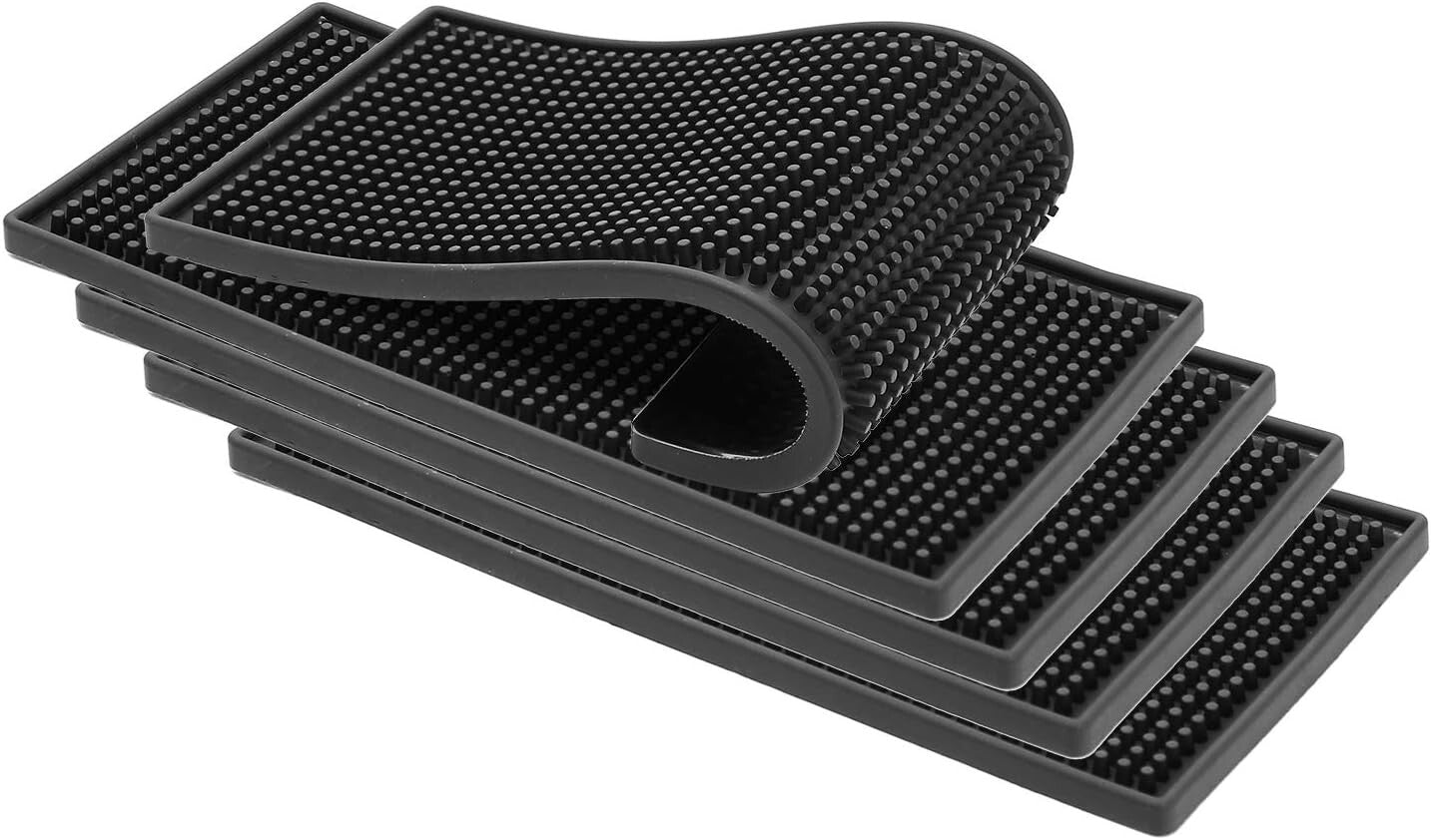 Heavy Duty 12x6 Inch Bar Mats, Non-Slip Rubber - Ideal for Bartenders & Tables