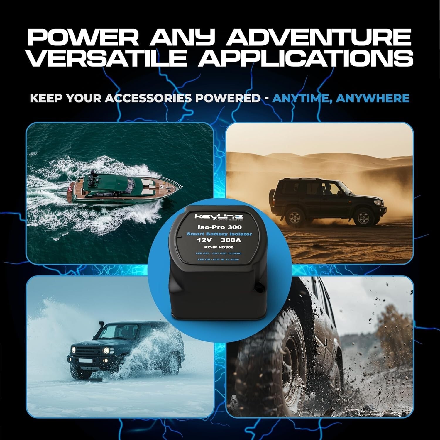 Premium IP65 Certified 300AMP Battery Isolator for High Capacity Dual Systems