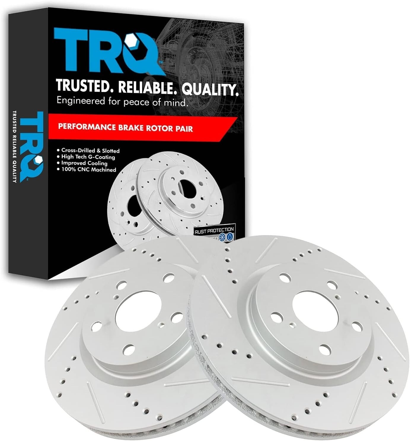 G-Coated Performance Brake Rotors - Direct Fit for 2007-2018 Toyota Vehicles