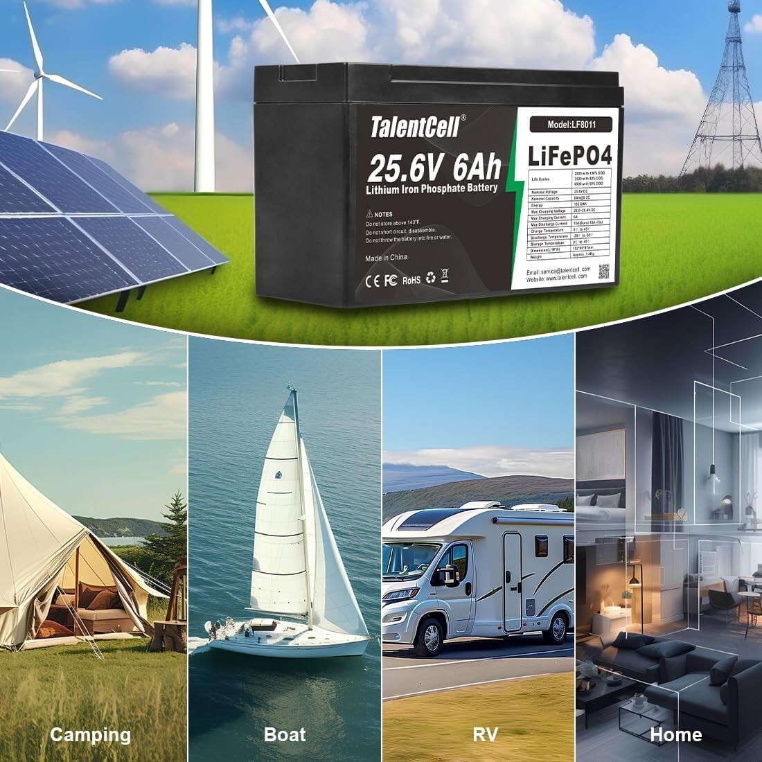 Efficient 24V Lithium Iron Phosphate Battery Pack - Rechargeable and Compact