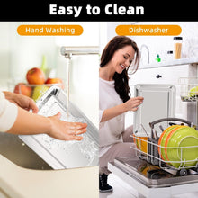Load image into Gallery viewer, Value-Packed 9-Piece Stainless Steel Air Fryer Basket Set with Parchment Papers