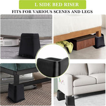Load image into Gallery viewer, Sturdy Bed Risers 8 Inch Heavy Duty – Ideal Lift for Furniture &amp; Storage Space