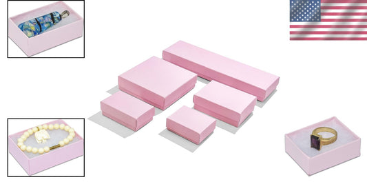 Affordable Cotton-Filled Jewelry Box Set – 100 Assorted Boxes in 5 Sizes