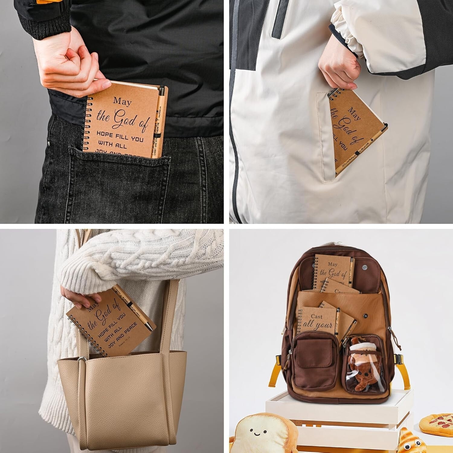 Hardcover Christian Journals & Bamboo Pens - Thoughtful Gifts for All Occasions