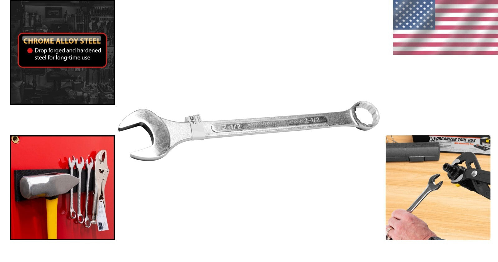 2.5-Inch Drop Forged Alloy Steel Wrench - 12-Point Box End Design
