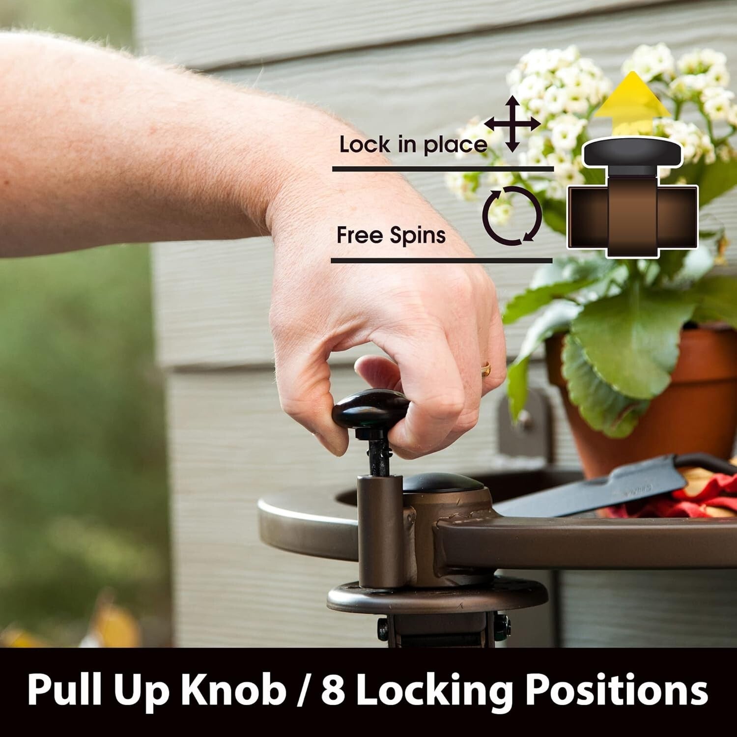 Weather-Resistant Navigator Hose Reel - Holds 125ft, Elegant Bronze Finish