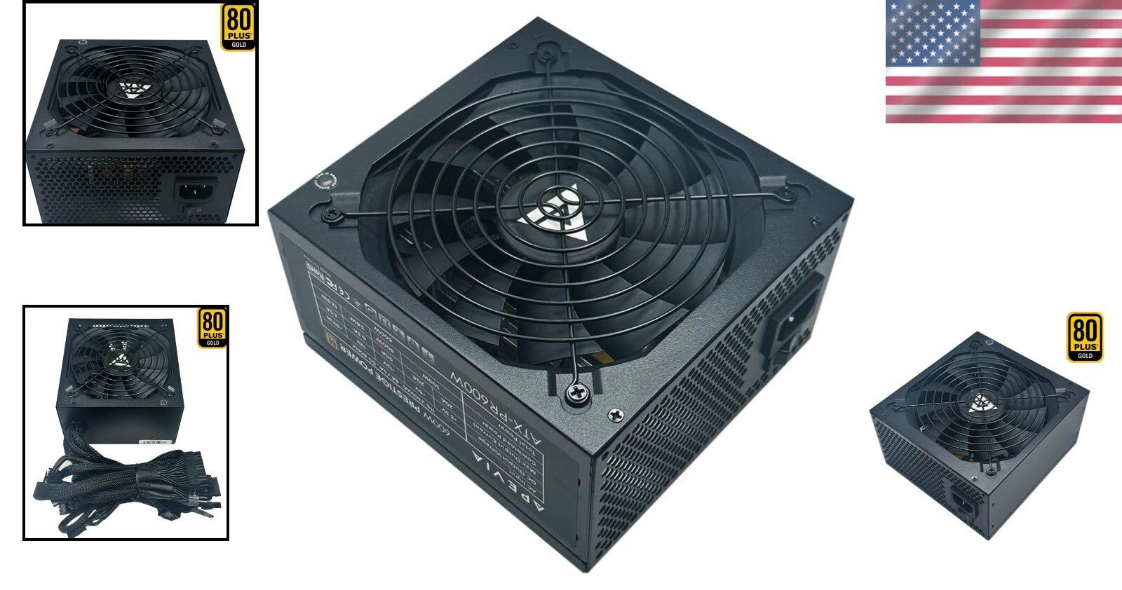 Prestige 600W Gaming PSU - RoHS Compliant ATX Power Supply with DC to DC Design