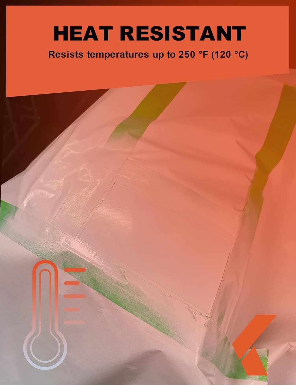 Durable Automotive Paint Tape - 12 Rolls, 0.7" x 60 Yards, Sharp Edge Protection