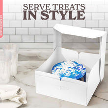 Load image into Gallery viewer, Sturdy Flip-Top Cake Boxes with Window Display - Perfect for 12-Inch Creations