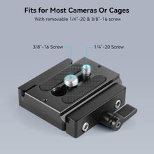 Load image into Gallery viewer, Durable Quick Release Clamp &amp; Plate for Quick Camera Setups - 72g Weight Limit