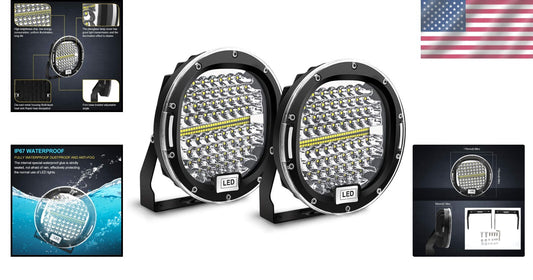 7-Inch Off-Road LED Spot Beam Light Bar - 300W Compatible with SUVs and Trucks