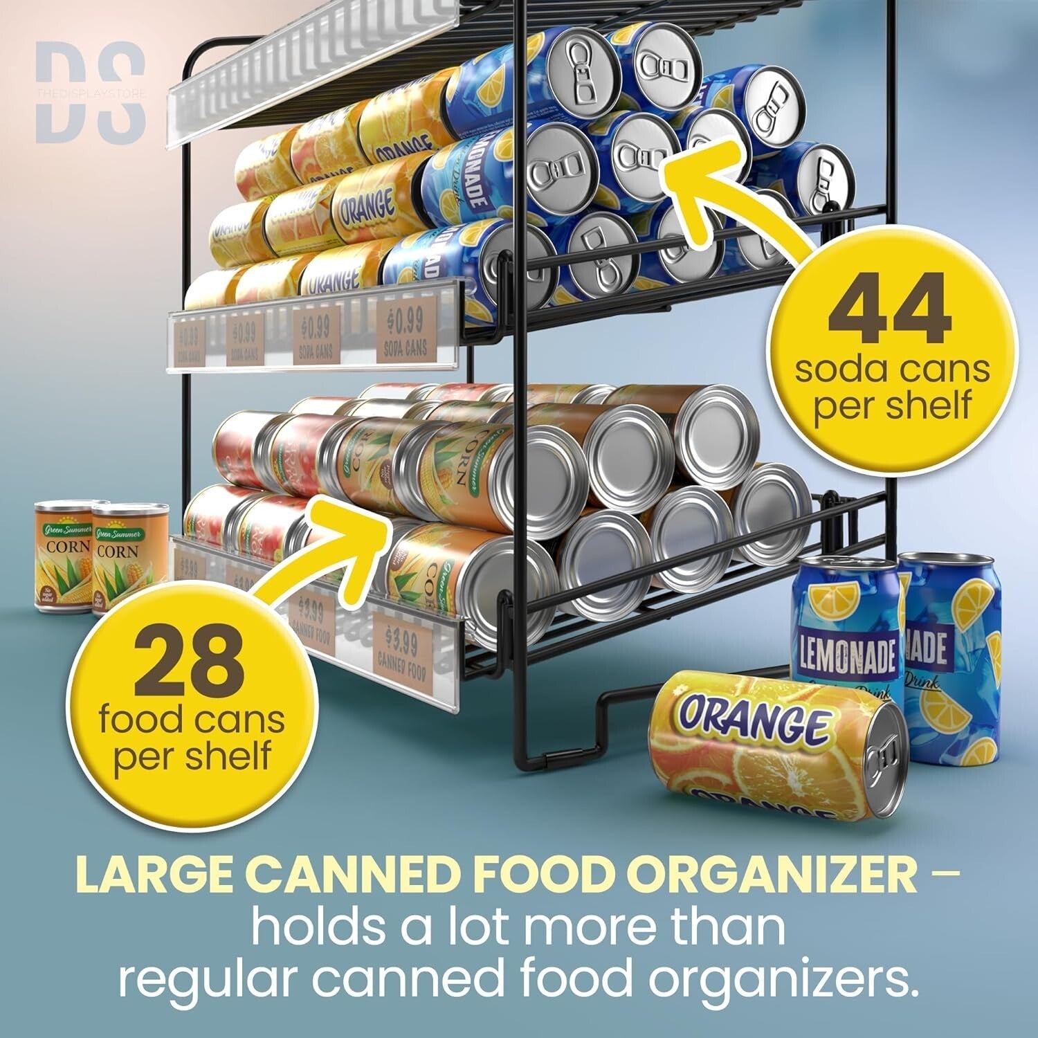 Versatile Black Metal Snack Rack with Clips - Perfect for Concession Stands