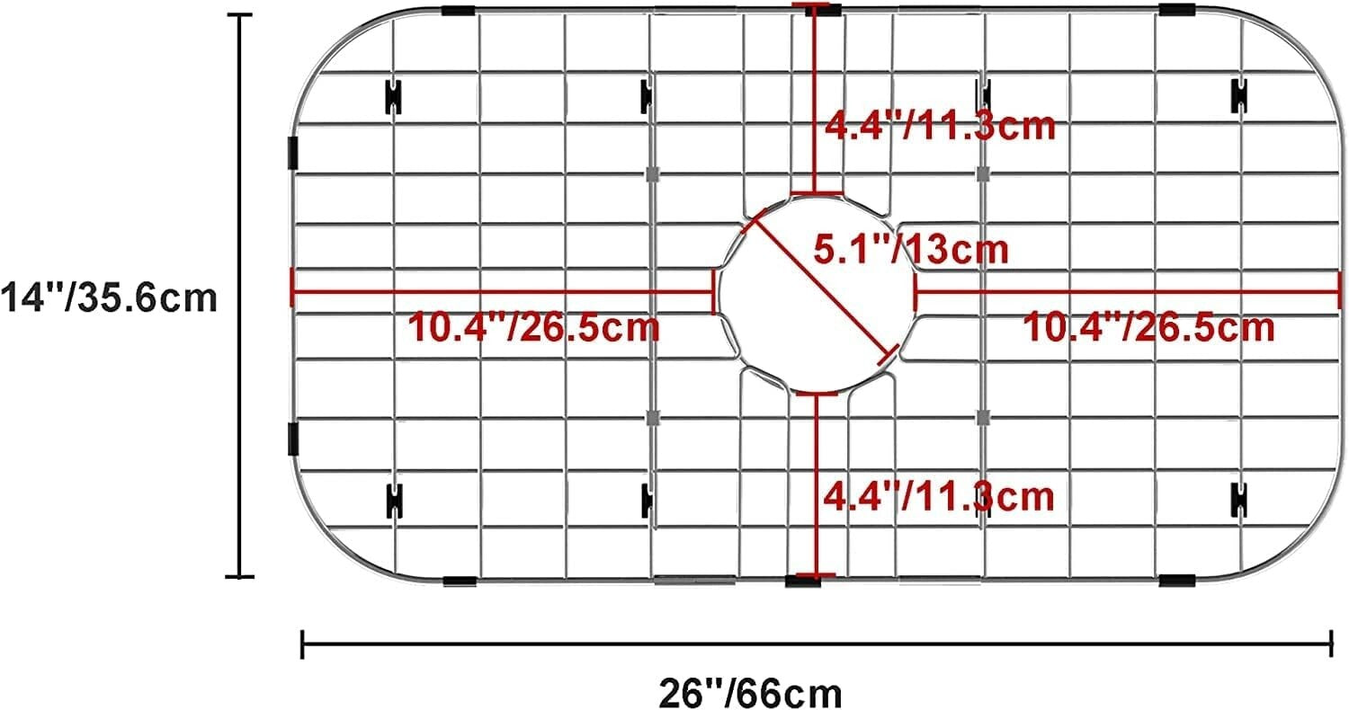 Easy-Clean Sink Protector Grid - 26"L x 14"W, Ideal for Kitchen Organization