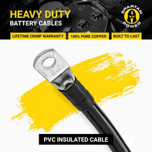 Load image into Gallery viewer, Ultra-Reliable 4 Ft 2 AWG Battery Cable Set - For DC Applications, Made in USA