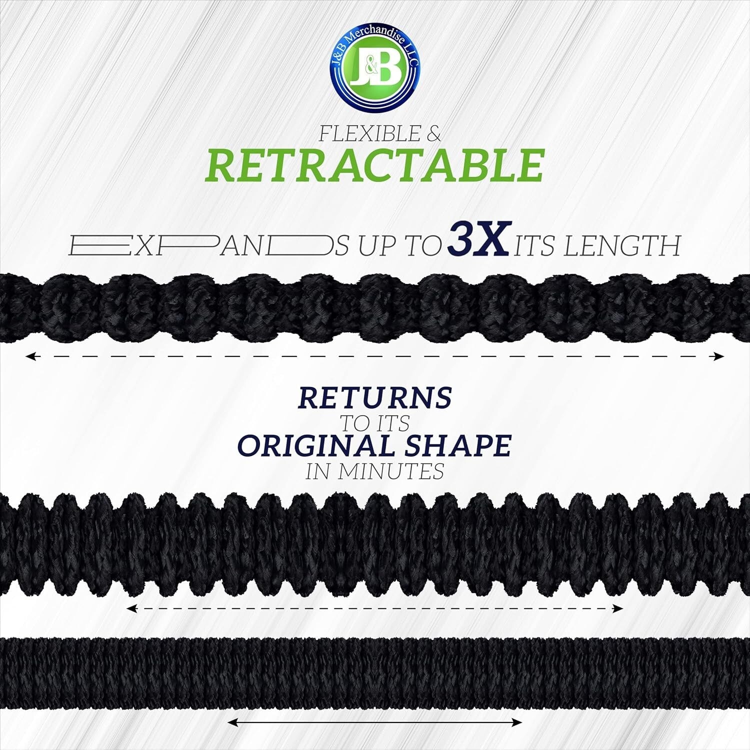 Durable 150ft Expandable Hose with 10 Adjustable Spray Patterns & Storage Bag