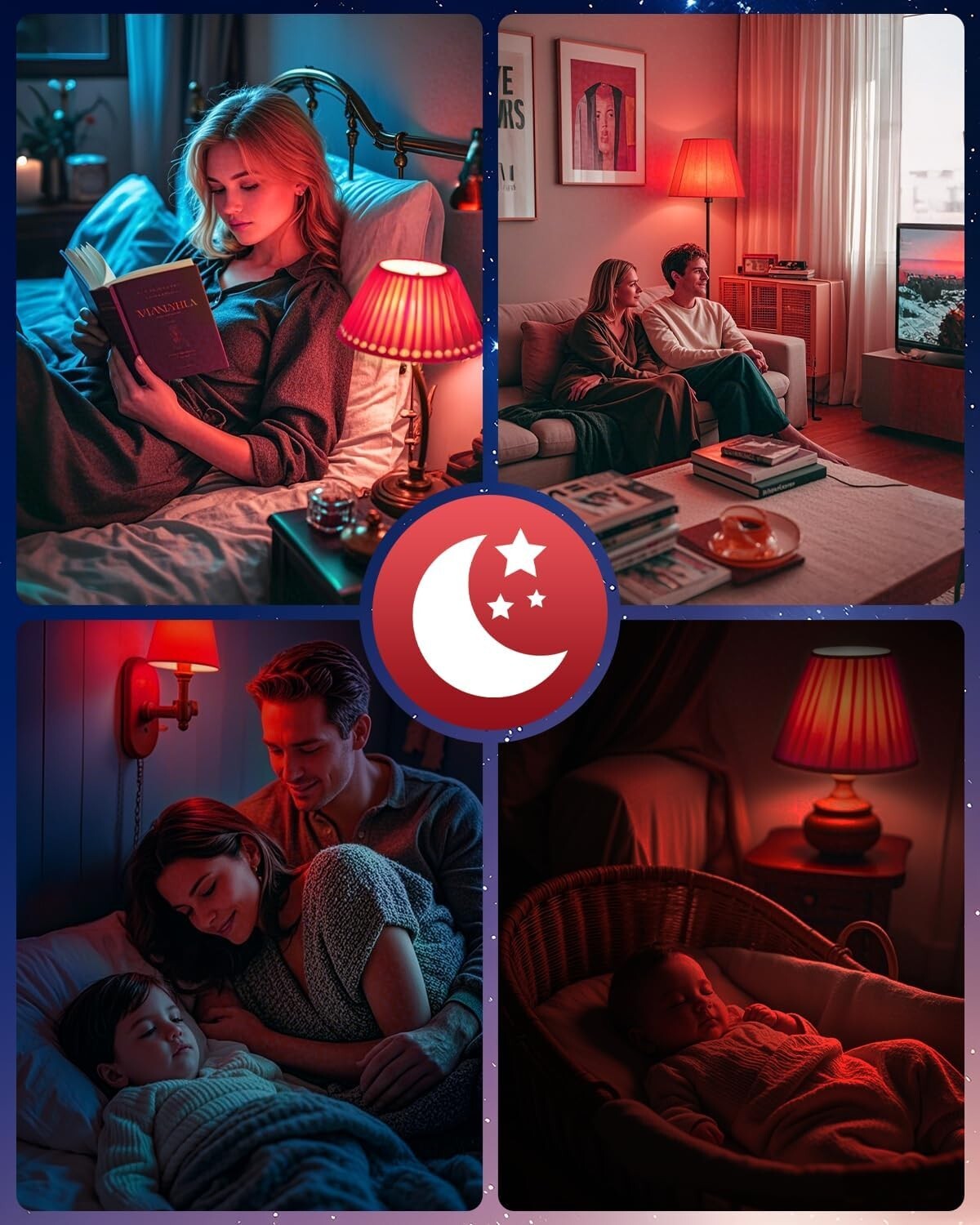 High-Brightness 900 Lumen Red Night Light Bulbs - Ideal for Bedrooms & Nurseries