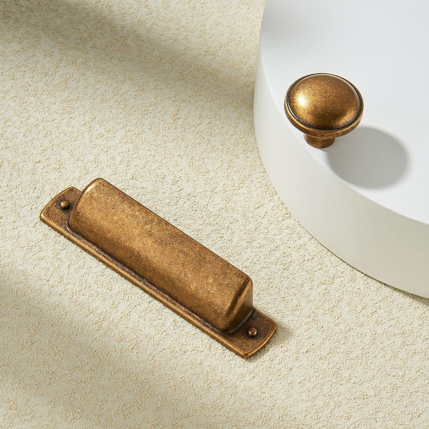 Heavy-Duty 5-Inch Antique Brass Drawer Pulls - Set of 10 for Stylish Homes