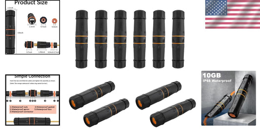 10 Pack of Waterproof 10 Gbps RJ45 Couplers - Perfect for Outdoor Ethernet Needs