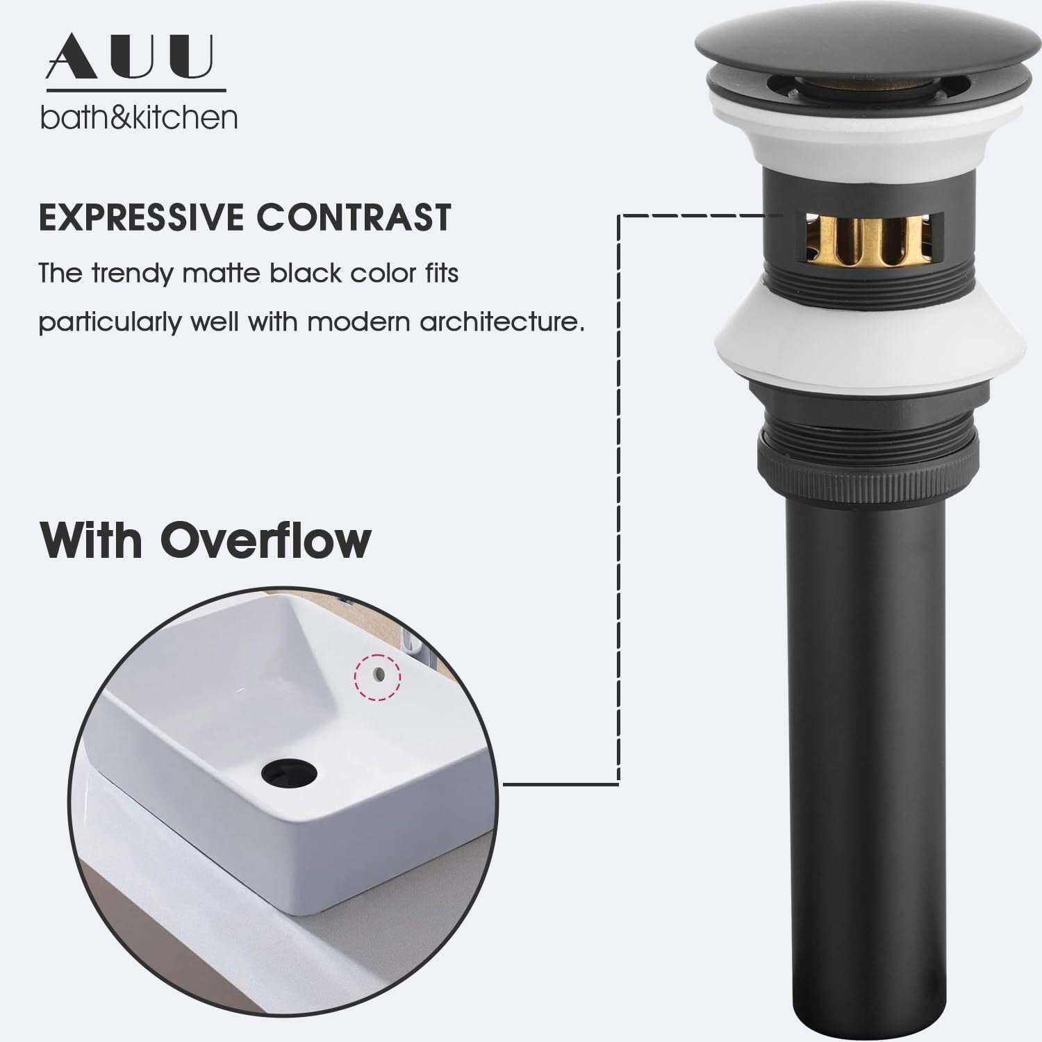 Stylish Single Handle Bathroom Faucet with Waterfall Spout and Pop-Up Drain