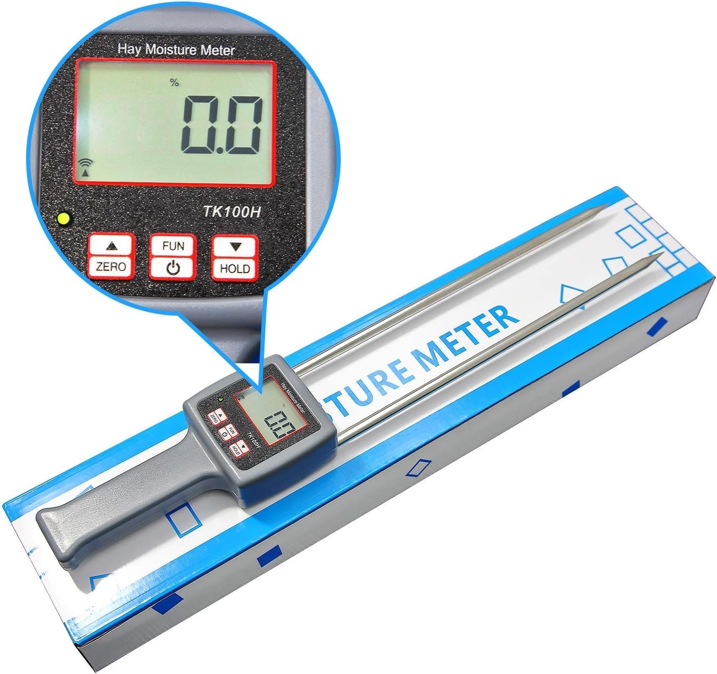 Digital Hay Moisture Gauge with Backlight – Accurate Readings for Varied Hays