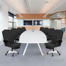 Load image into Gallery viewer, Universal Black Stretch Chair Covers - 4 Pack Machine Washable Office Slipcovers