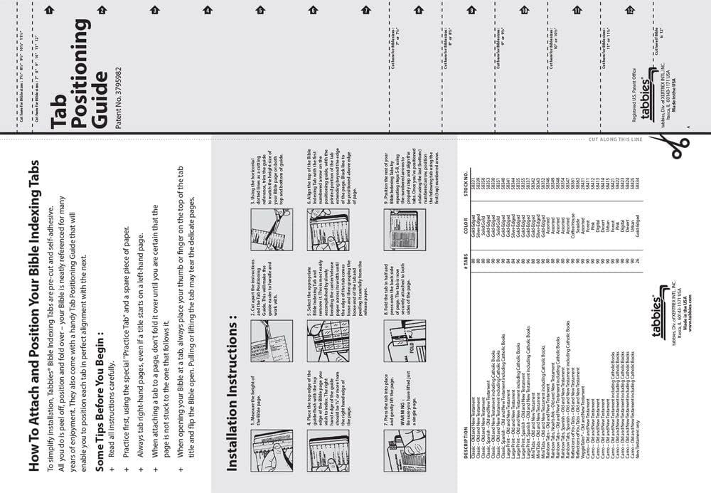 Large Print 96 Tabs with Gold Edge for Quick Bible Reference & Easy Navigation