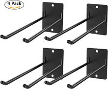 Load image into Gallery viewer, Matte Black Wall Mount Organizer - Durable Tool Hooks for Garage Storage 4-Pack