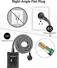 Load image into Gallery viewer, 10Ft Surge Protector Power Strip with 5 Outlets &amp; 3 USB Ports for Home &amp; Office