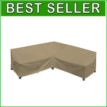 Load image into Gallery viewer, Premium Weather-Resistant V-Shaped Couch Cover - 600D Desert Khaki 90" x 90"