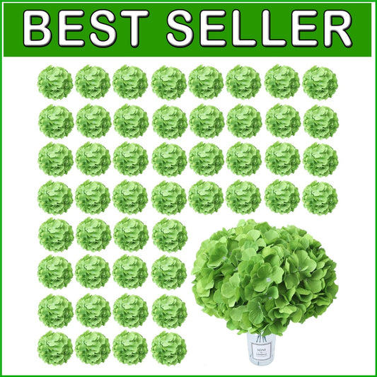 50-Piece Bulk Pack of Realistic Silk Hydrangea Flowers for Elegant Decor
