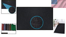 Load image into Gallery viewer, Versatile Striped Black Doormat, 3x5 Feet - Easy Clean, Indoor/Outdoor Combo