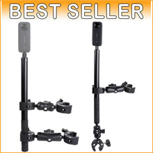 Load image into Gallery viewer, Sturdy Motorcycle Camera Mount with 155cm Selfie Stick – For Insta360 &amp; GoPro