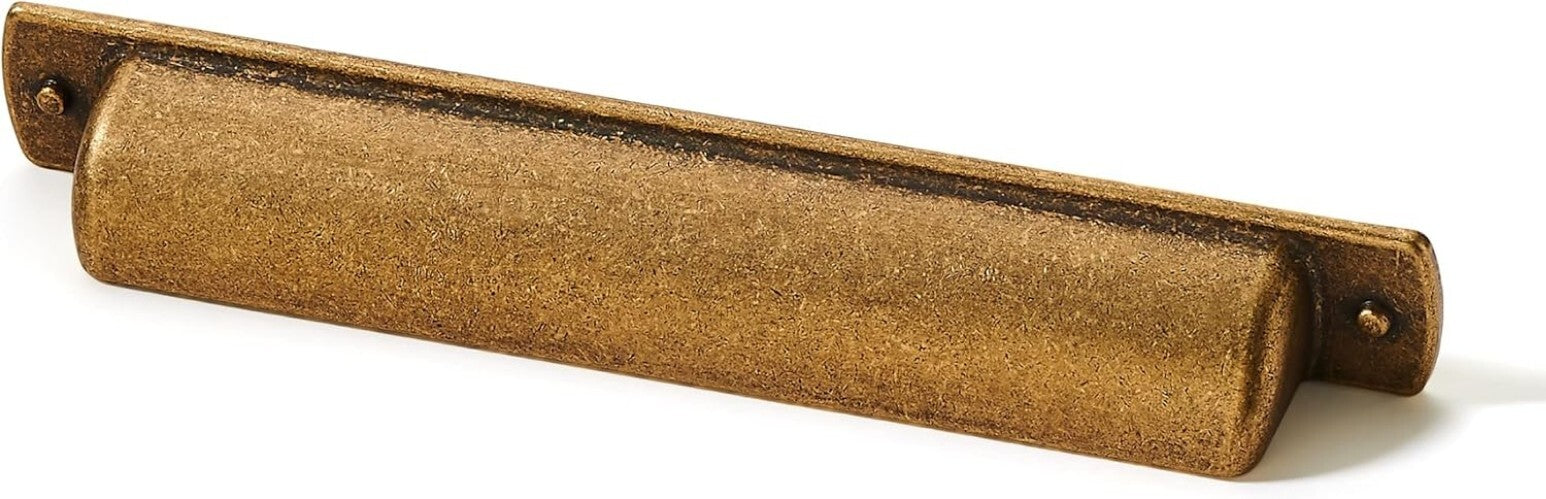 Heavy-Duty 5-Inch Antique Brass Drawer Pulls - Set of 10 for Stylish Homes