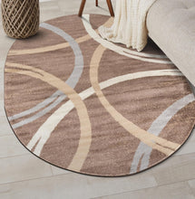 Load image into Gallery viewer, Indoor 5' x 7' Brown Area Rug - Stain Resistant &amp; Easy Care for Every Room