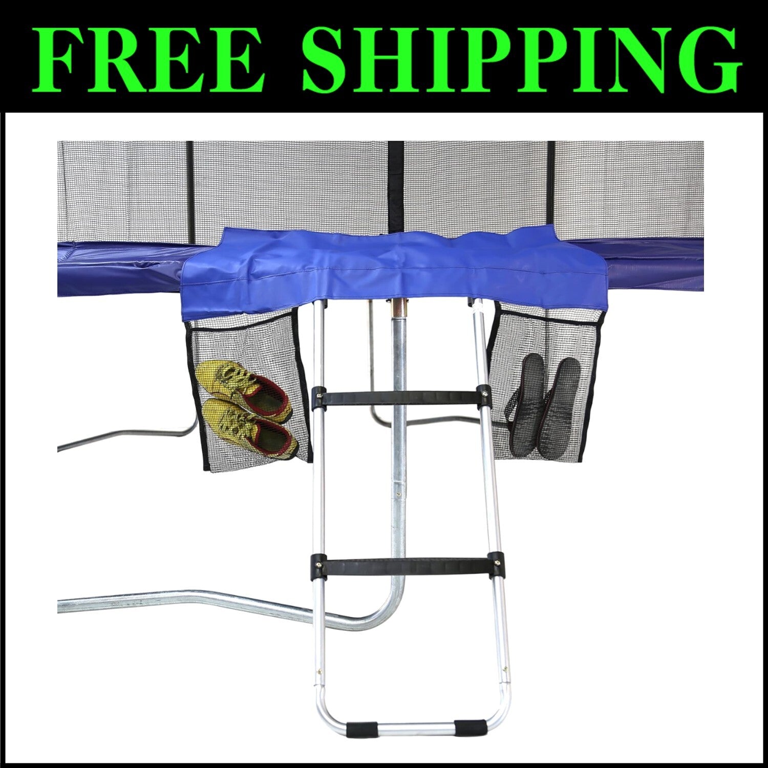 Lightweight Wide Step Ladder with Storage Bag for Trampoline - Kids Safety First