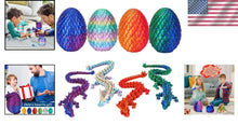 Load image into Gallery viewer, Vibrant 3D Printed Dragon Eggs for Easter - 4 Fun-Filled Toy Surprises