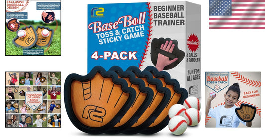 Kids Outdoor Toss and Catch Game - Versatile Sticky Ball Set for Active Play